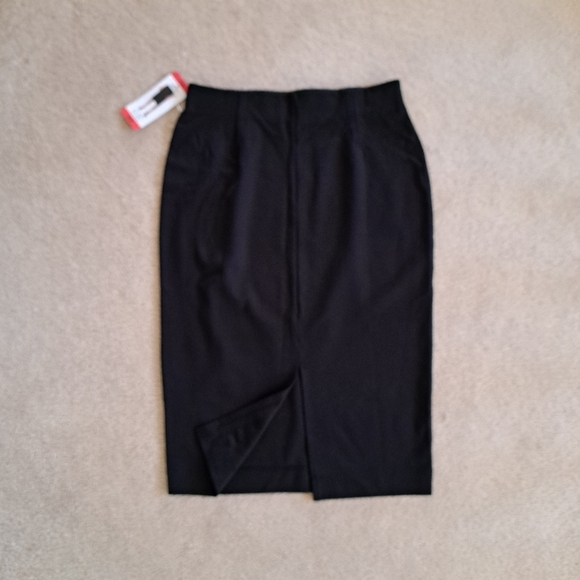DKNY Black Skirt Straight Pencil Women's Midi Skirt Ponte Stretch Various Sizes - Picture 5 of 10